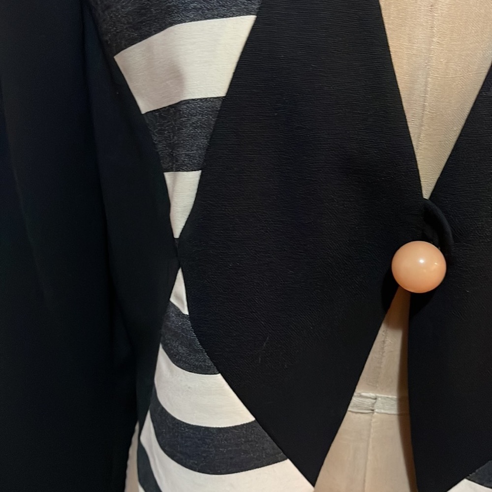 Moschino Cheap  Chic Black Gray Pink Harlequin Tassel Jacket - Picture 5 of 14